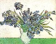Vincent Van Gogh Still Life - Vase with Irises painting